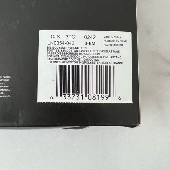 Nike Baby 3-Piece Set Bodysuit Booties Bib Americana July 4th Flag Star gray - Picture 3 of 3